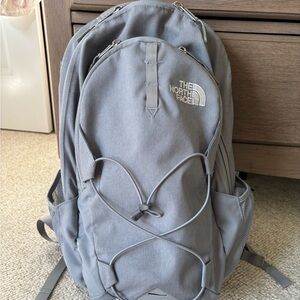 Gray North Face Backpack